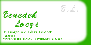 benedek loczi business card