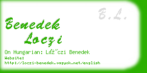 benedek loczi business card